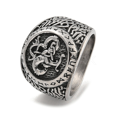 304 Stainless Steel Ring RJEW-B055-04AS-08-1
