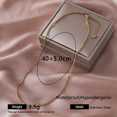 Vintage 304 Stainless Steel Mesh Chain Necklaces VZ3032-3-1