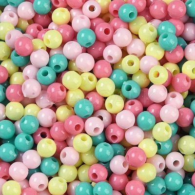 Opaque Acrylic Beads OACR-H118-07B-10-1
