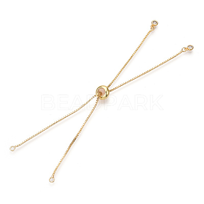 Rack Plating Adjustable Brass Slider Bracelet Making MAK-R025-02G-1-1
