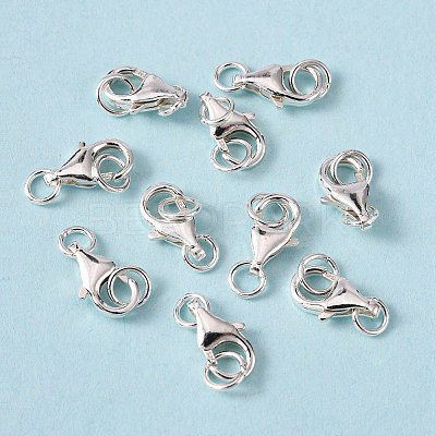 925 Sterling Silver Lobster Claw Clasps STER-I010-8mm-1