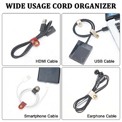 48Pcs 6 Style Cattlehide Cable Straps FIND-CP0001-22-1