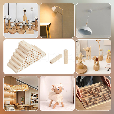 50Pcs Unfinished Wood European Beads WOOD-NB0002-47-1