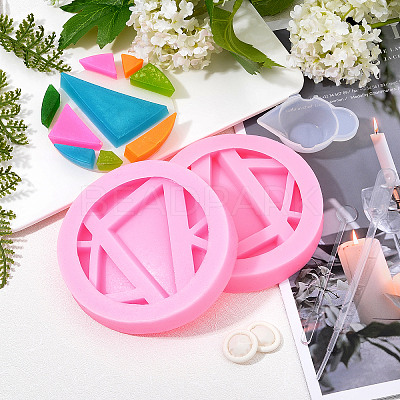 DIY Round Mobile Phone Stand Silicone Molds Kits DIY-OC0003-44-1