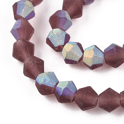 Imitate Austrian Crystal Bicone Frosted Glass Beads Strands EGLA-A039-T3mm-MB05-1