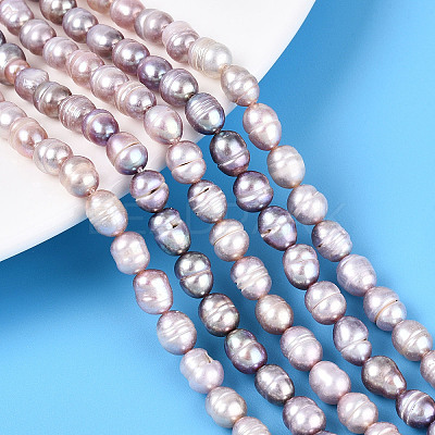 Natural Cultured Freshwater Pearl Beads Strands PEAR-N012-05Y-02-1