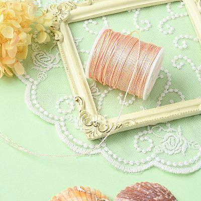 17M Rainbow Color Polyester Sewing Metallic Thread OCOR-E026-08B-1