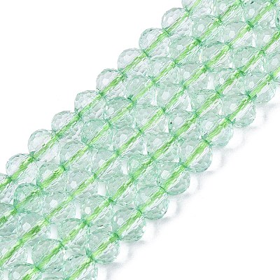 Dyed Transparent Crackle Glass Beads Strands GLAA-Q108-01A-A05-1