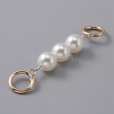 Acrylic Imitation Pearl Beaded Bag Handles Extender FIND-WH0110-068-1