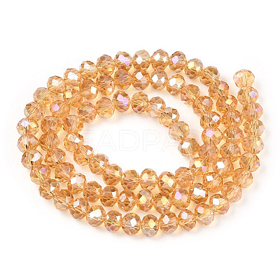 Electroplate Glass Beads Strands EGLA-A034-T6mm-B23-1