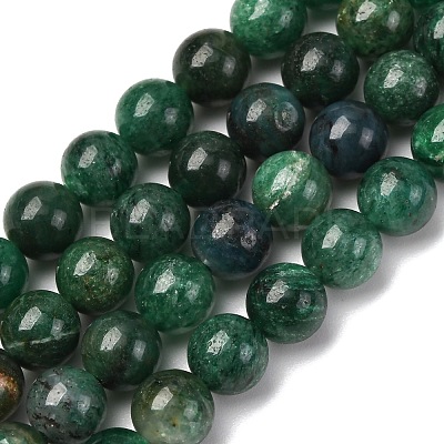 Natural Fuchsite Beads Strands G-D470-12B-1-1