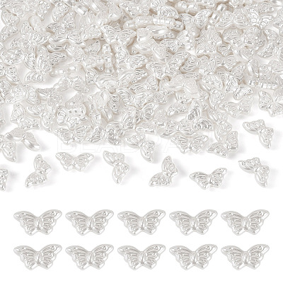 200Pcs ABS Imitation Pearl Beads OACR-TA0003-84D-1