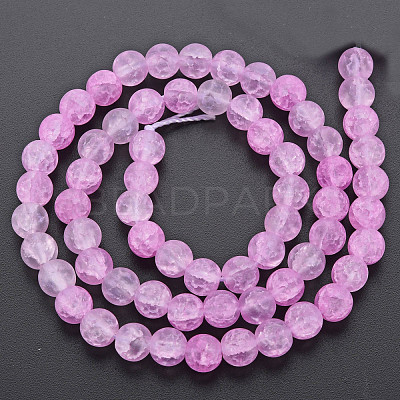 Crackle Glass Beads Strands GLAA-S192-D-007-1