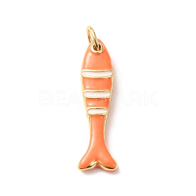 Brass with Enamel Pendants KK-CBA2F11-03G-01-1