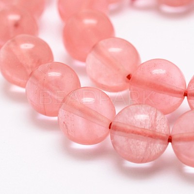 Cherry Quartz Glass Bead Strands G-G735-44-4mm-1