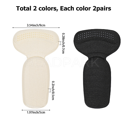 4 Pairs 2 Colors Foam Heel Cushion Inserts FIND-DJ0001-77-1
