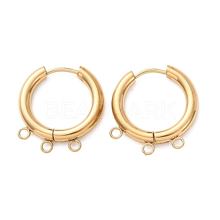 304 Stainless Steel Huggie Hoop Earring Findings STAS-D183-03G-G-1