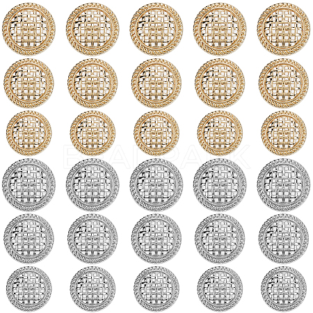 30Pcs 6 Styles Alloy Buttons DIY-CY0001-19-1