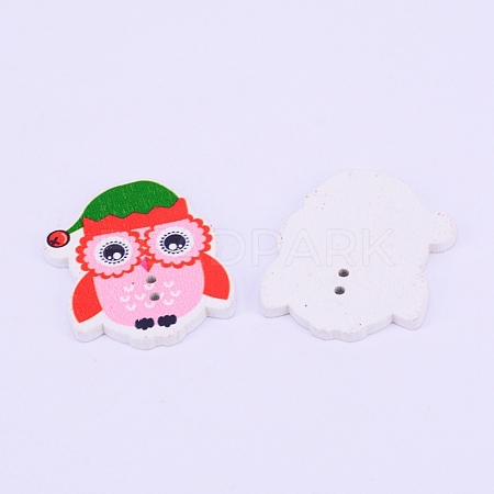 Holiday Buttons WOOD-WH0104-13-1