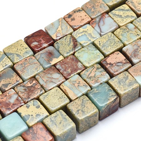 Natural Aqua Terra Jasper Beads Strands G-I213-01-10mm-1