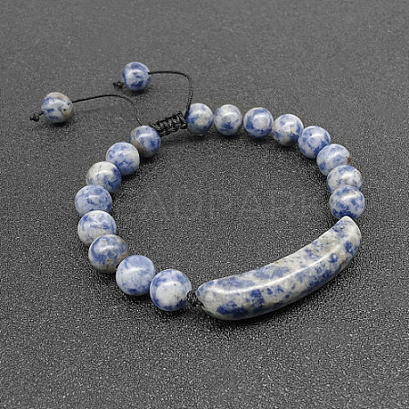Natural Sodalite Bead Braided Bead Bracelets for Women Men LS5537-2-1