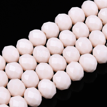 Opaque Solid Color Glass Beads Strands EGLA-A034-P8mm-D33-1