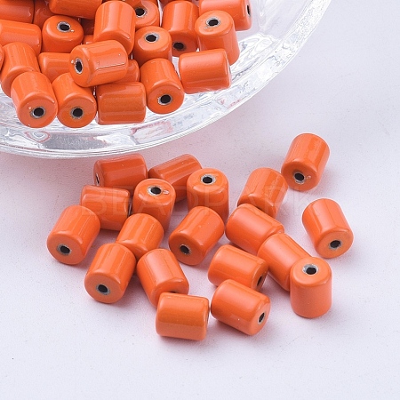 Spray Painted Alloy Beads PALLOY-G268-N02-022-1