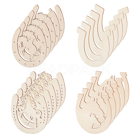 Unfinished Wooden Cutouts DIY-WH0430-141-1