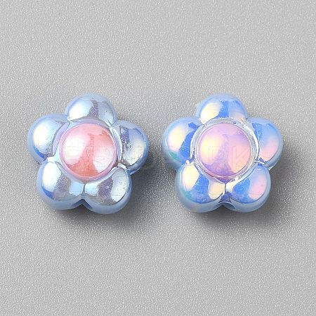 Plating Acrylic Beads MACR-WH0007-128C-1