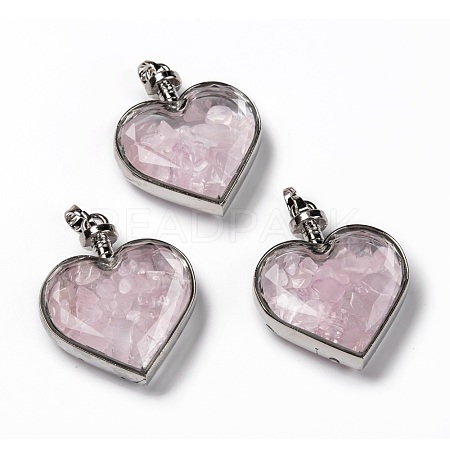 Glass Bottle Pendants G-Z010-02H-1