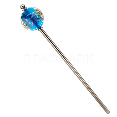 Lampwork & Brass Hair Sticks PW-WG6F808-05-1