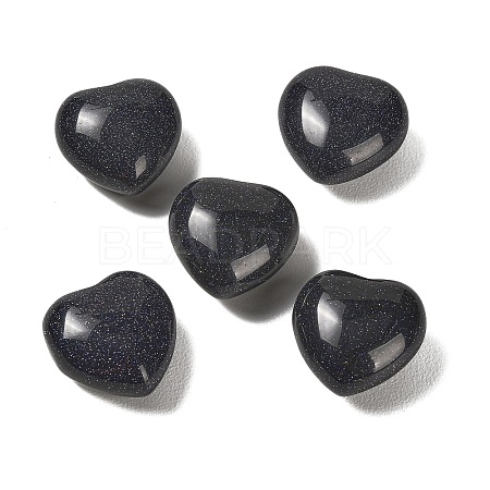 Blue Goldstone Heart Love Stone GG-CBAA0EE-03-20B-1