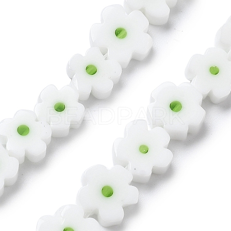 Handmade Millefiori Lampwork Beads Strands LAMP-F035-09P-1