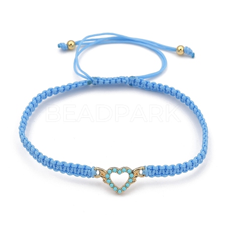 Adjustable Nylon Cord Braided Bead Bracelets BJEW-JB05394-02-1