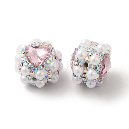 Polymer Clay Rhinestone Beads RGLA-D050-04B-1