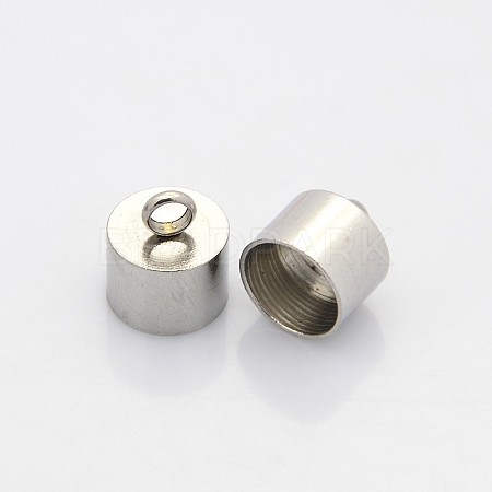 Tarnish Resistant 304 Stainless Steel Cord Ends STAS-N034-02-1