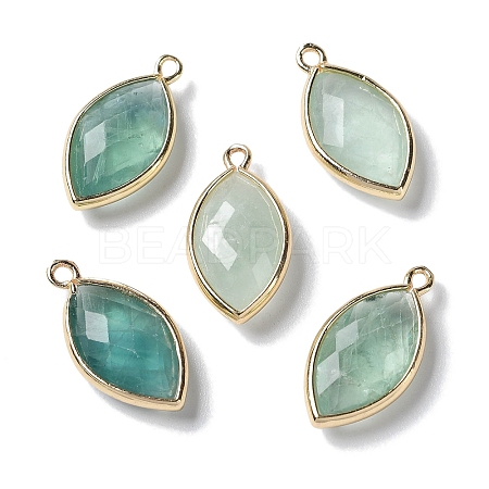 Natural Green Fluorite Pendants G-B009-01G-V-1
