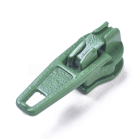 Spray Painted Alloy Replacement Zipper Sliders PALLOY-WH0067-97K-1