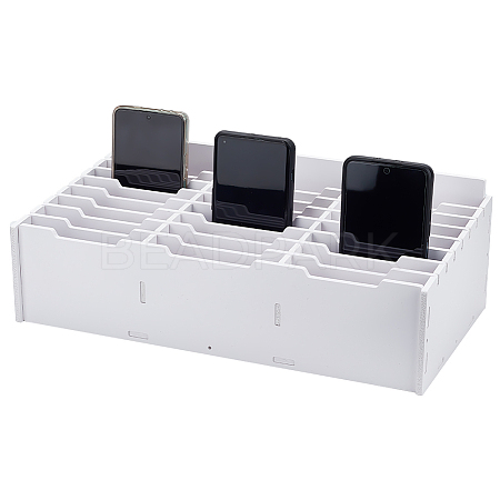 24-Grid Detachable PVC Cell Phone Storage Box AJEW-WH0083-16B-1