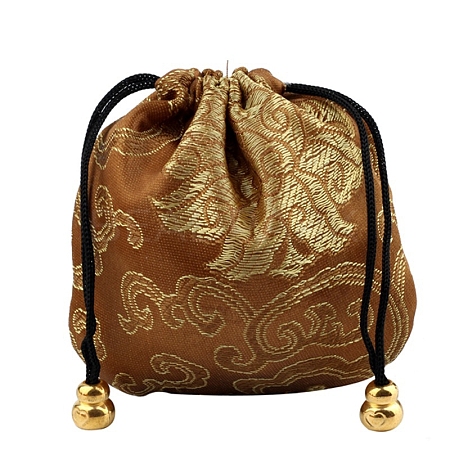 Buddha Theme Square Velvet Drawstring Bags PW-WG34160-09-1