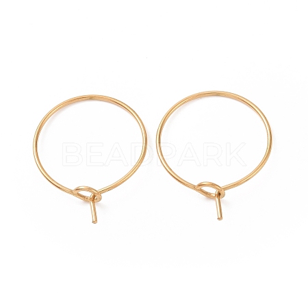 Ion Plating(IP) 316L Surgical Stainless Steel Hoop Earring Findings STAS-D164-04G-1