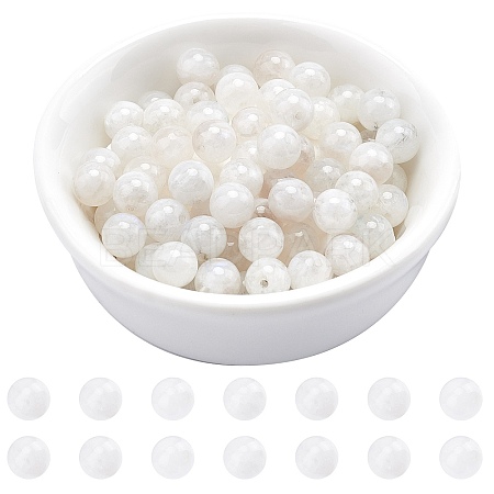 Natural Rainbow Moonstone Beads Strands G-AR0001-75-1