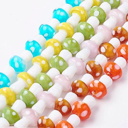 Handmade Lampwork Beads Strands LAMP-E015-03-1