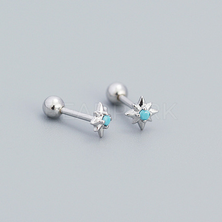 Star 925 Sterling Silver Pave Cubic Zirconia Cartilage Earrings FS-WG250FB-09-1
