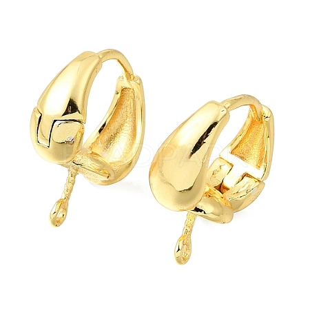 Brass Huggie Hoop Earring Findings KK-C258-06A-G-1