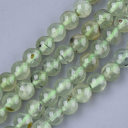 Natural Prehnite Beads Strands LS-G-S333-6mm-032-1
