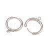 316 Stainless Steel Huggie Hoop Earring Findings EJEW-B158-01D-P-2