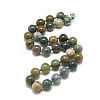 Natural Indian Agate Beaded Necklaces NJEW-S405-10-1