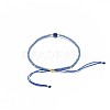 Adjustable Natural Lapis Lazuli Braided Bead Bracelets BJEW-F391-A10-5