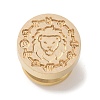 Golden Plated Round Shaped Wax Seal Brass Stamp Head STAM-K002-01G-07-1